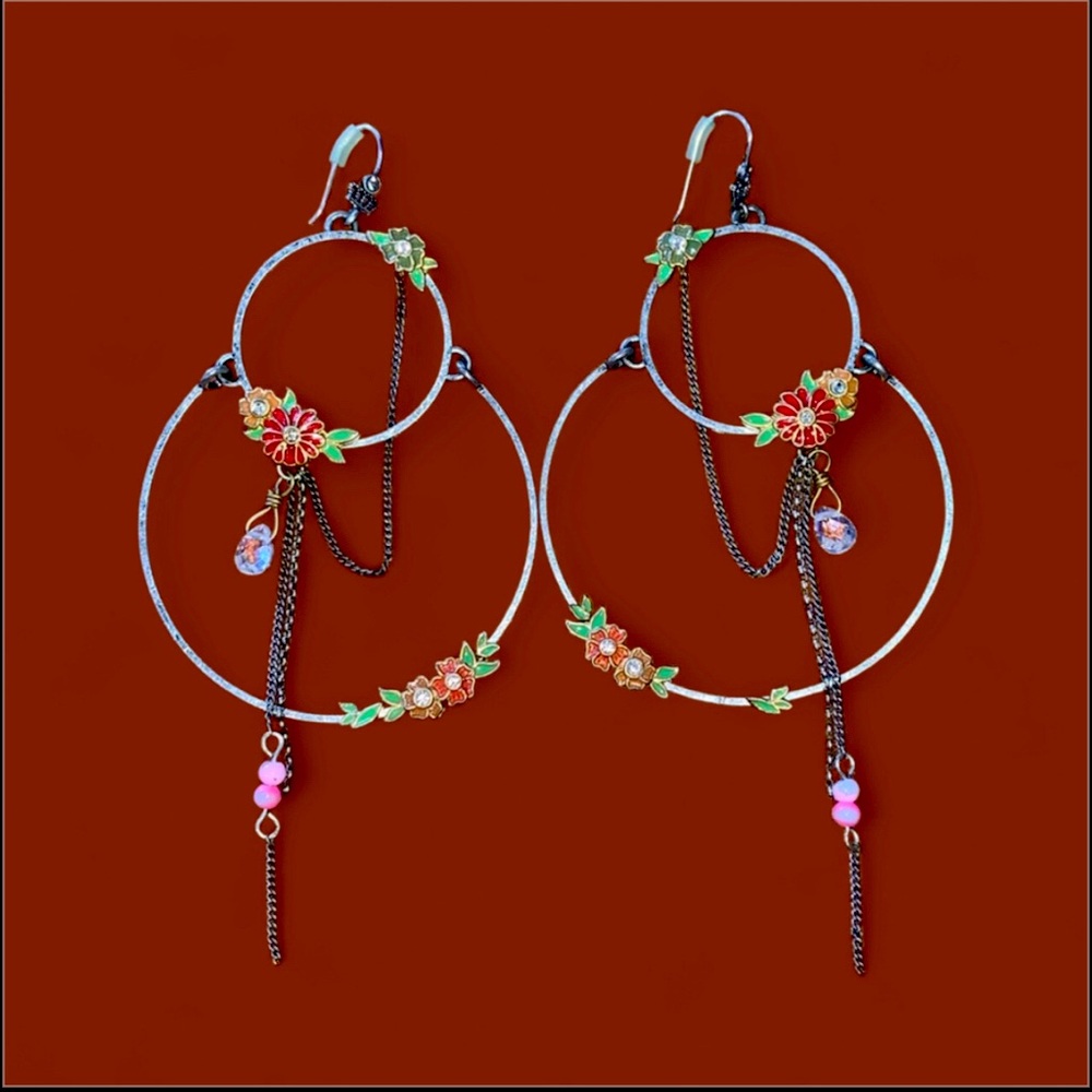 Rare Vintage Juicy Couture Hook Hoop Earrings